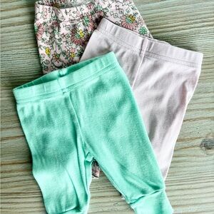Floral and Pastel Baby Girl Leggings Set